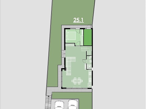 Трёхэтажный дуплекс в коттеджном посёлке "Экопарк" 189,6 кв.м.